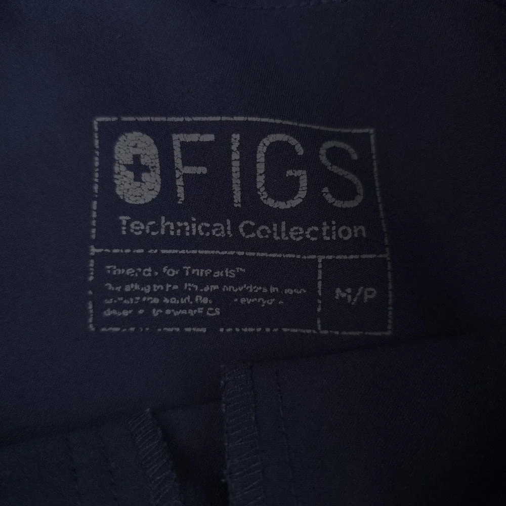 FIGS Technical Collection Pants Womens Medium Petite Blue Medical Scrub Cargo